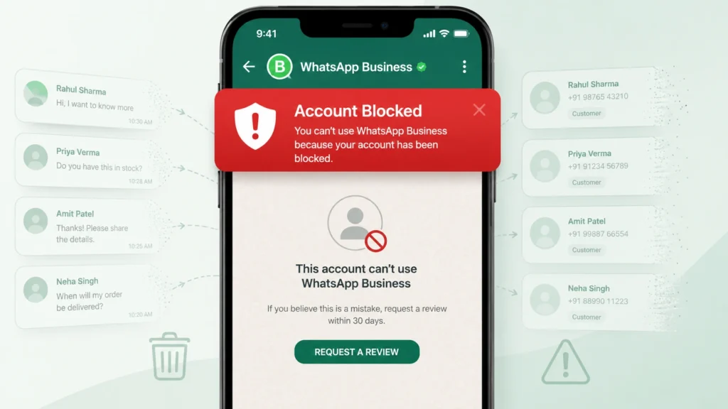 image showing WhatsApp Business Number Getting Blocked