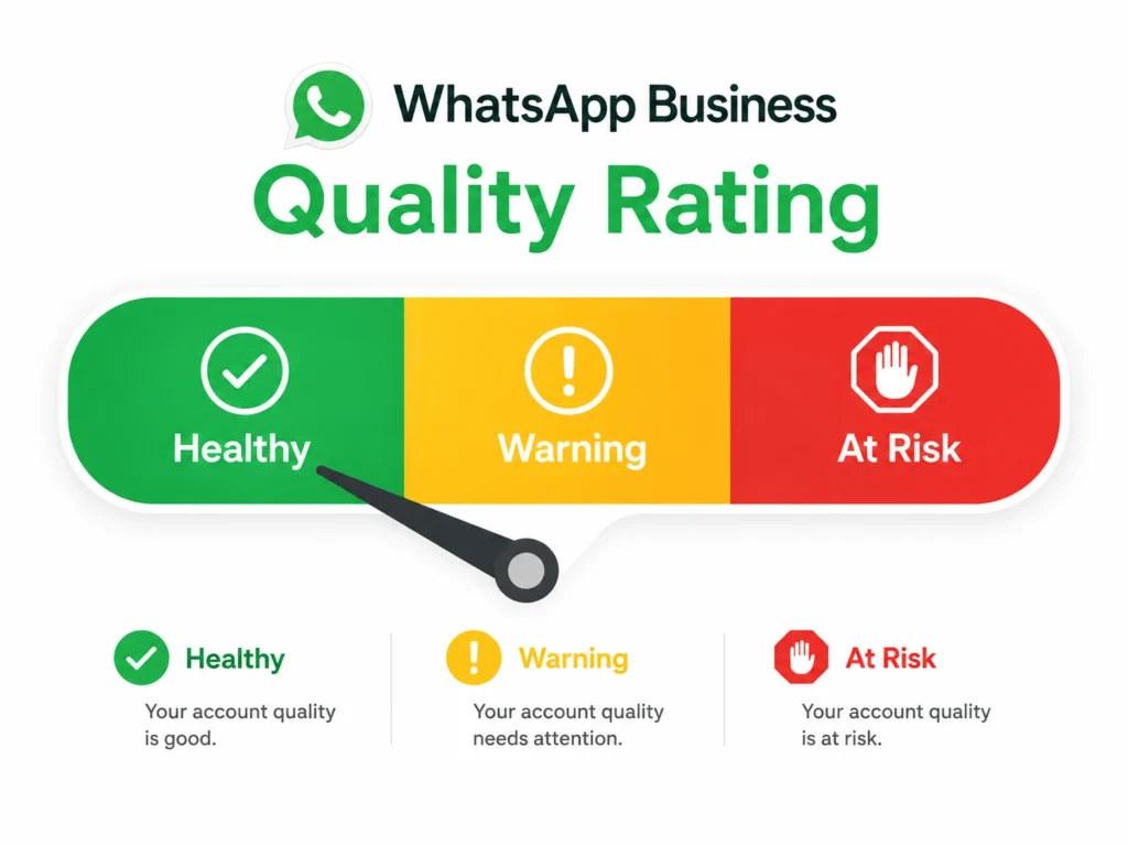 image showing whatsapp business quality rating